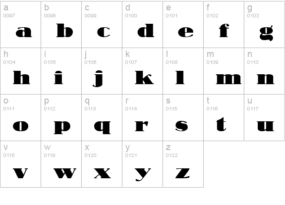 Makar Display SSi lowercase a-z preview