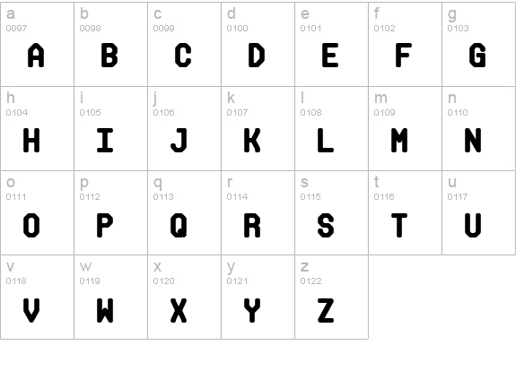 Makisupa lowercase a-z preview