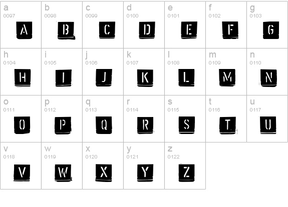 Malermeister lowercase a-z preview