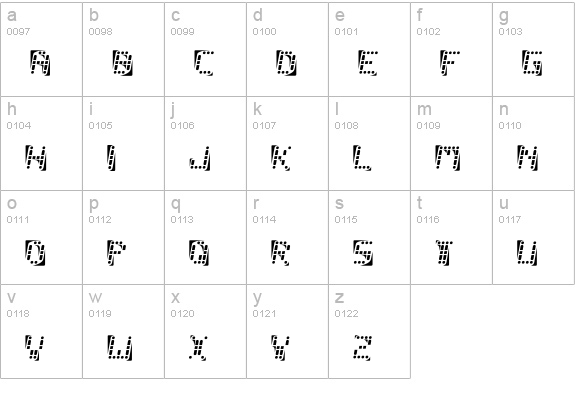 malfunction lowercase a-z preview