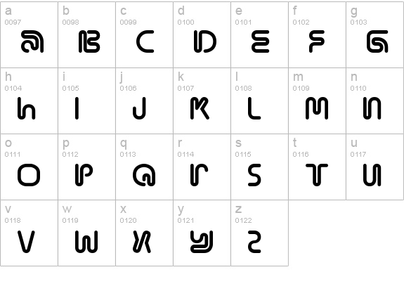 MamaRound lowercase a-z preview