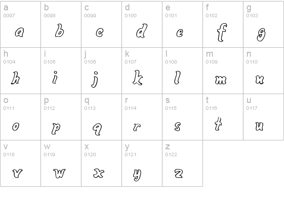 Mango lowercase a-z preview