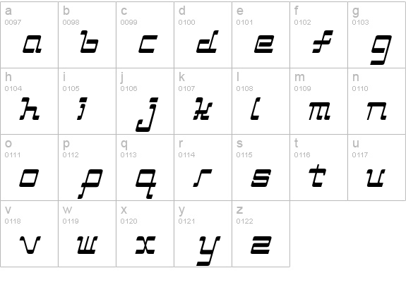 Maniac-AL-Regular lowercase a-z preview