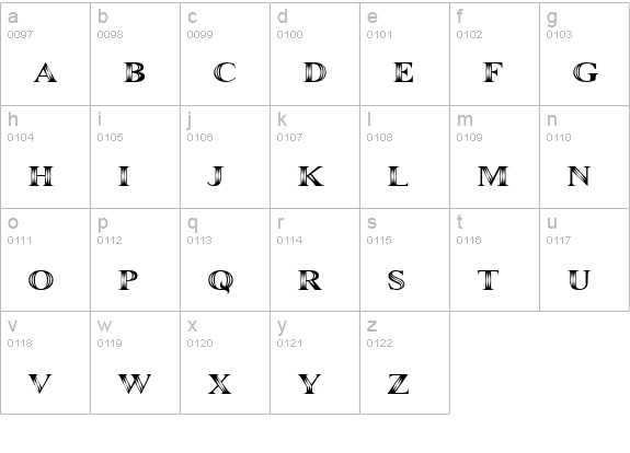 Maranallo lowercase a-z preview