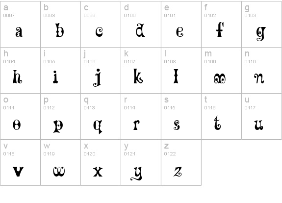 Mardi Gras lowercase a-z preview