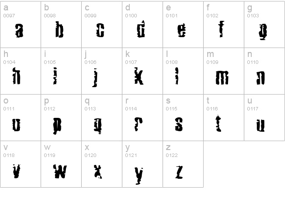 Mardi Gross Drunktype lowercase a-z preview