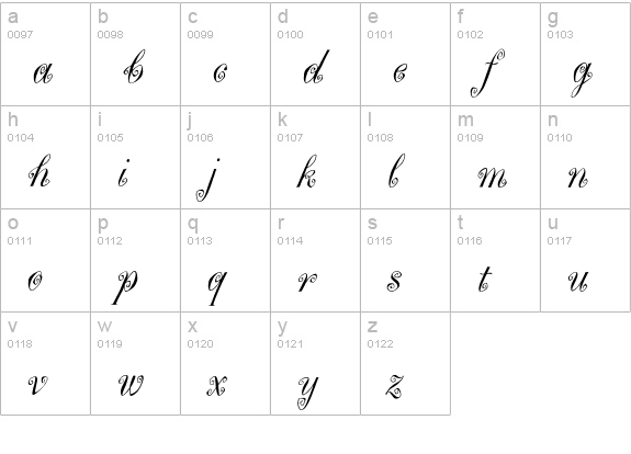 Marguerita Plain lowercase a-z preview