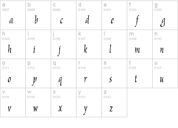 Marigold lowercase a-z preview