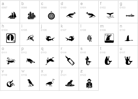 Maritime lowercase a-z preview