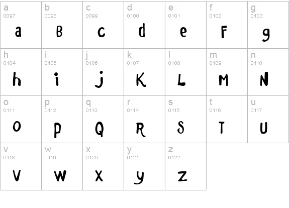 Marker Monkey FW lowercase a-z preview