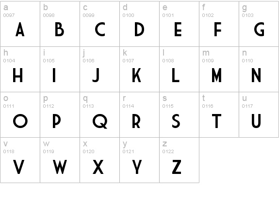 Market Deco lowercase a-z preview