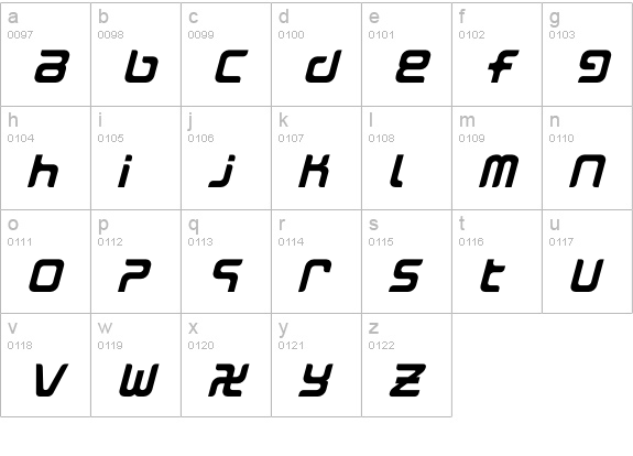 MarkingMarker-ALPItalic lowercase a-z preview