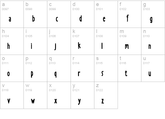 Markus the Cow lowercase a-z preview