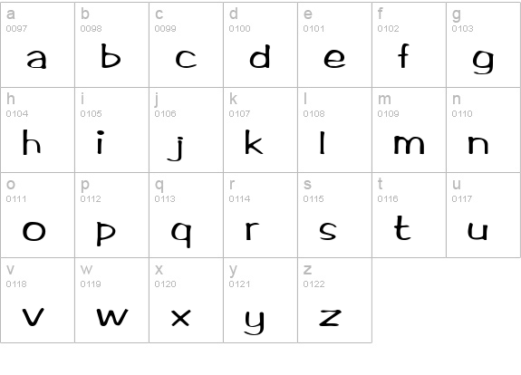 Marlo Bold lowercase a-z preview