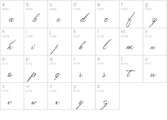 MarmaladeJF lowercase a-z preview