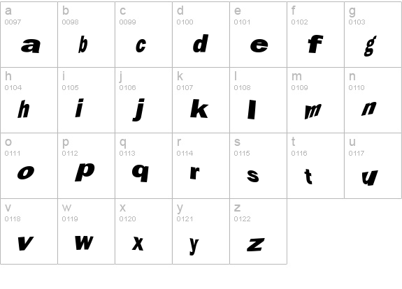 Marola lowercase a-z preview