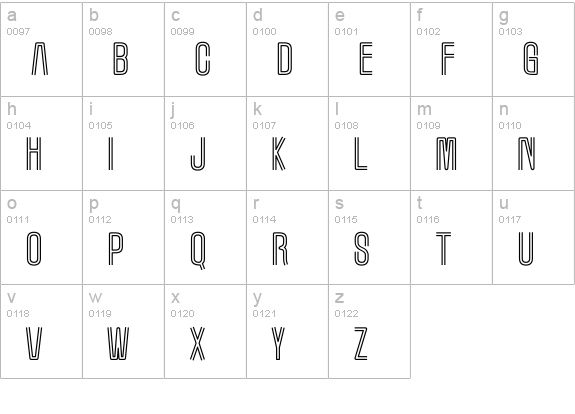 Marquee Moon lowercase a-z preview