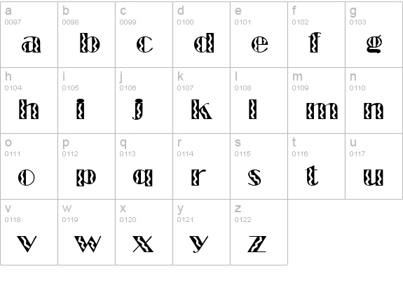 MarqueeFlash Regular lowercase a-z preview