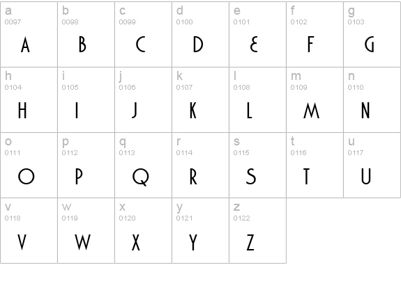 Marquisette BTN lowercase a-z preview