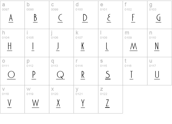 Marquisette BTN Lined Light lowercase a-z preview