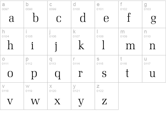 Marseille-Light lowercase a-z preview