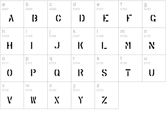 Marsh lowercase a-z preview