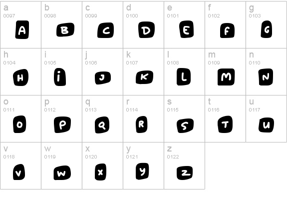 Marshmallows
 lowercase a-z preview