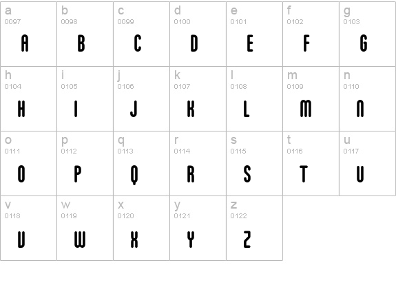 MartenCaps lowercase a-z preview