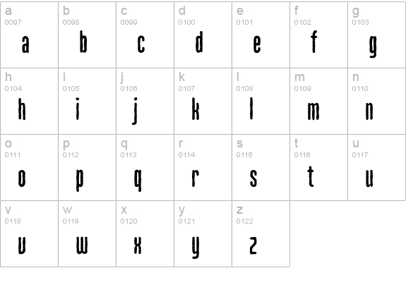 MartenCyr-Rough lowercase a-z preview
