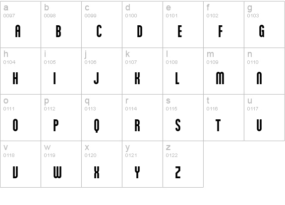 MartenGrotesqueCaps lowercase a-z preview