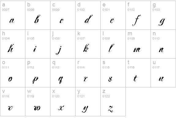 Mascara lowercase a-z preview