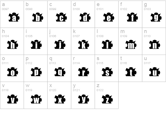 mashy Jigsaw lowercase a-z preview