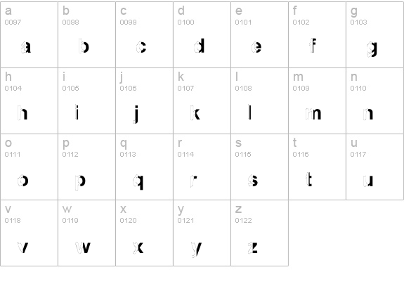 mashy Schizoid lowercase a-z preview