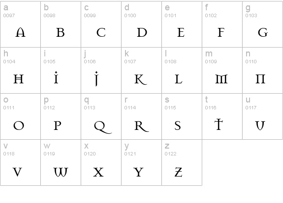 Mason Regular lowercase a-z preview