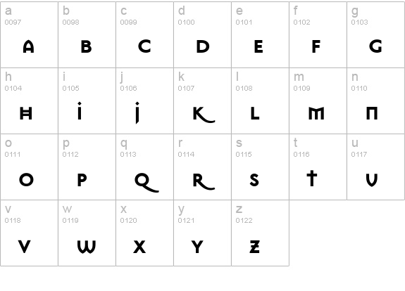 MasonSans-Bold lowercase a-z preview