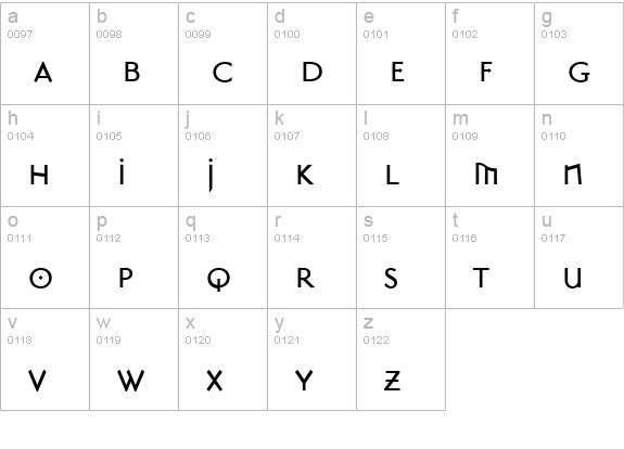 MasonSansAlternate Regular lowercase a-z preview