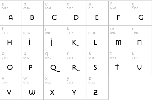 MasonSansRegular lowercase a-z preview