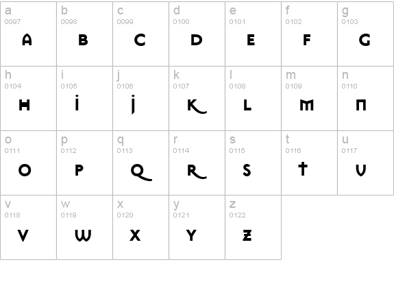 MasonSansSuperBold Bold lowercase a-z preview
