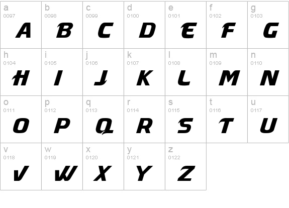 Masque lowercase a-z preview