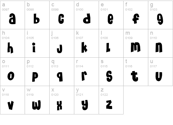 MassiveHeadache3 lowercase a-z preview