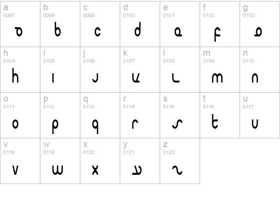 Masterdom Condensed lowercase a-z preview