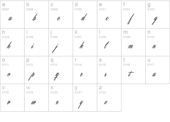 Masterics Personal Use lowercase a-z preview