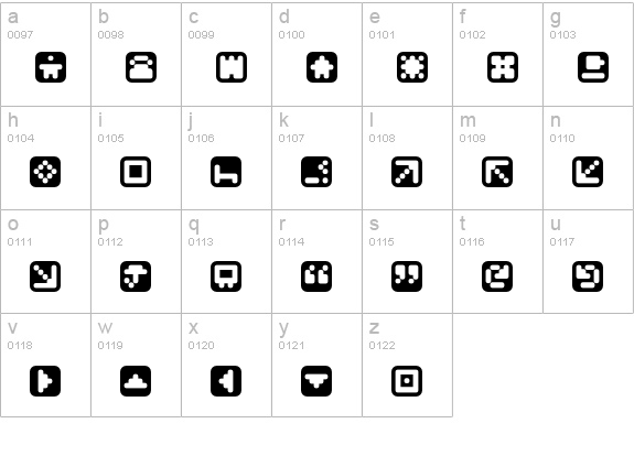 Mastertext-SymbolsOne lowercase a-z preview
