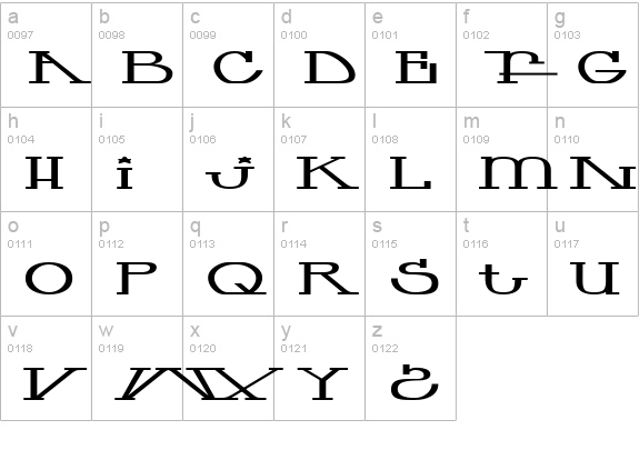 Mastillo lowercase a-z preview
