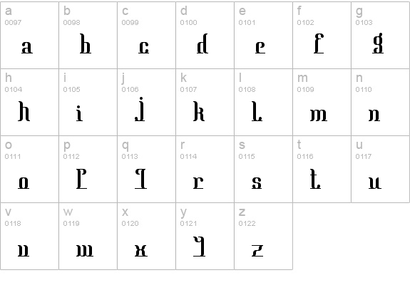 Mata Hari Parisienne lowercase a-z preview