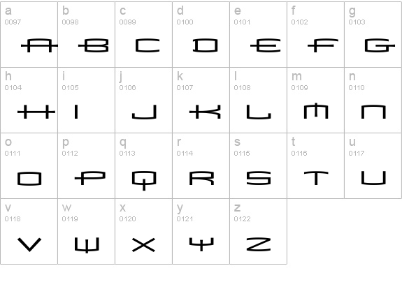 MataCond lowercase a-z preview