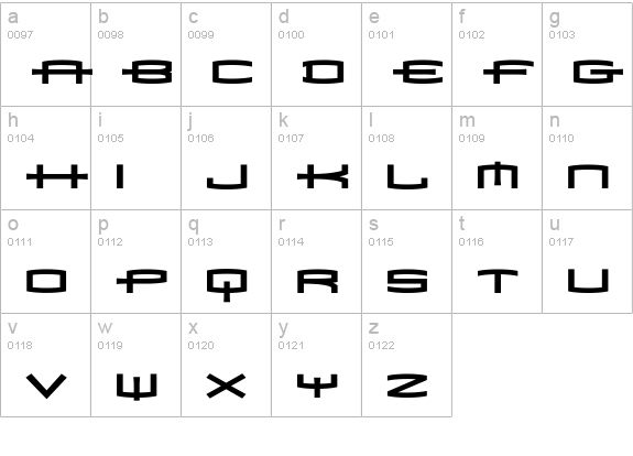 MataCondBold lowercase a-z preview