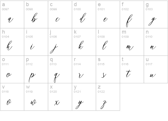 Matania lowercase a-z preview