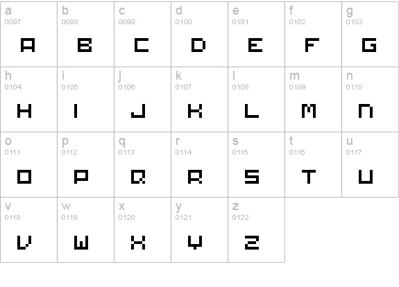 Matchworks lowercase a-z preview