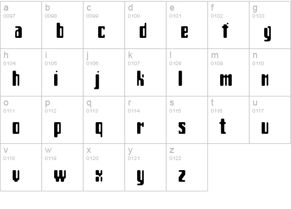 Matica-Supernormal lowercase a-z preview